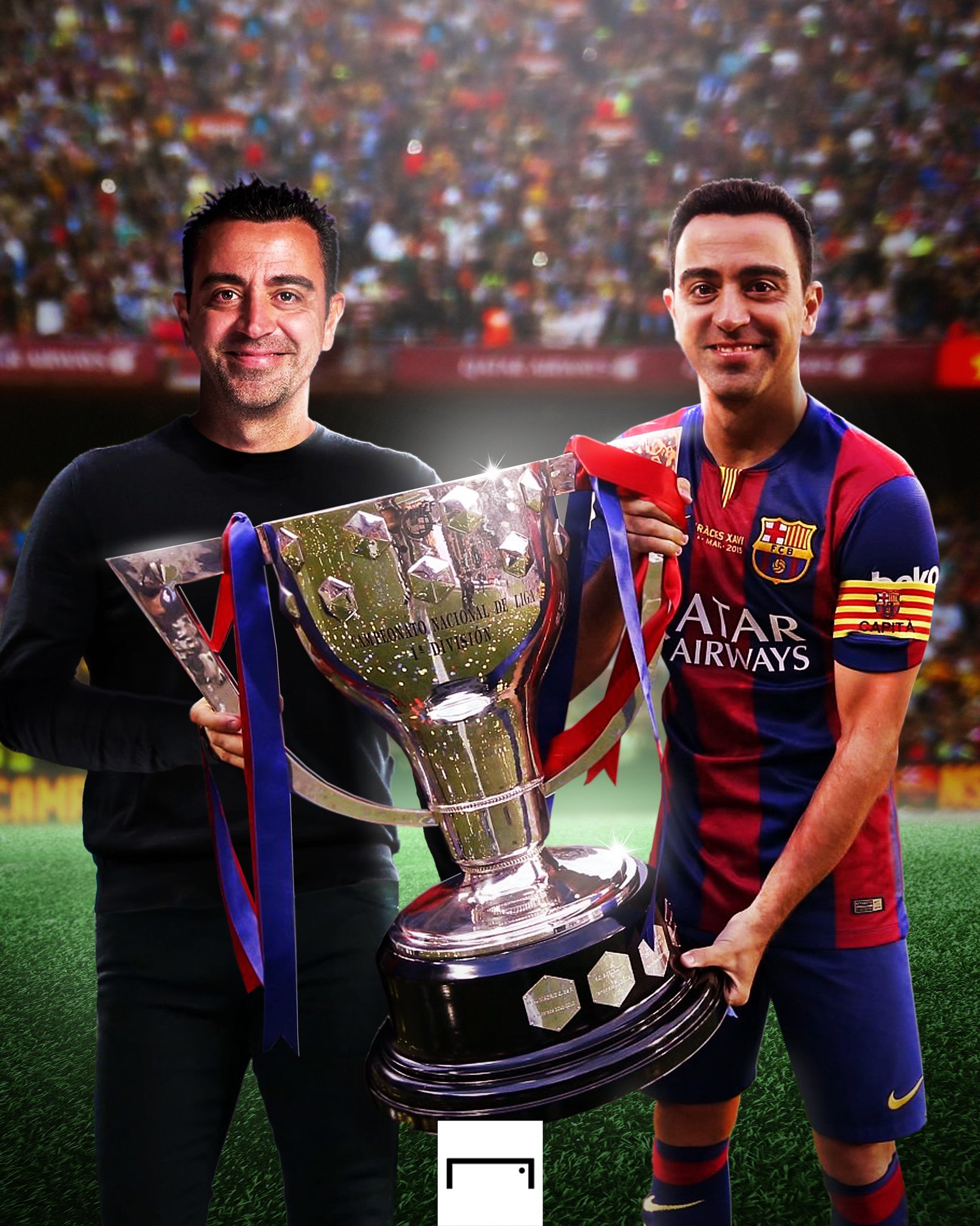 哈维教练生涯首夺西甲冠军,执教巴萨第二赛季拿到2冠 个人第8冠