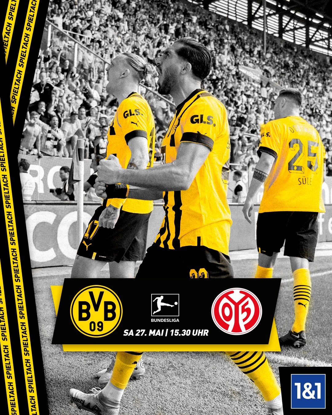 多特蒙德官推晒海报,预热收官战对阵美因茨